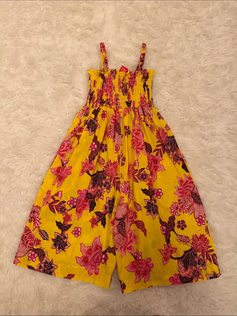 Cara Cara Girls smocked Jumpsuit